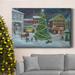 The Holiday Aisle® Village Square Premium Gallery Wrapped Canvas - Ready To Hang Canvas, Solid Wood in White | 36 H x 24 W x 1 D in | Wayfair