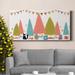 The Holiday Aisle® Retro Winter Celebration Collection D Premium Gallery Wrapped Canvas - Ready To Hang Canvas, in Green/White | Wayfair