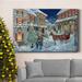 The Holiday Aisle® Holiday Joy Caroling Premium Gallery Wrapped Canvas - Ready To Hang Metal in Black/Blue/Green | 60 H x 40 W x 1 D in | Wayfair