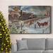 The Holiday Aisle® Christmas Train Premium Gallery Wrapped Canvas - Ready To Hang Canvas, in Black/Blue/Green | 12 H x 8 W x 1 D in | Wayfair