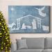 The Holiday Aisle® Star Of Bethlehem Collection A Premium Gallery Wrapped Canvas - Ready To Hang Metal in Black/Blue/Green | Wayfair