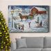 The Holiday Aisle® Sleigh Ride Premium Gallery Wrapped Canvas - Ready To Hang Canvas, Solid Wood in Brown/White | 12 H x 8 W x 1 D in | Wayfair