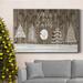 The Twillery Co.® Wooded White Christmas Collection A Premium Gallery Wrapped Canvas - Ready To Hang Metal in Brown/Green/White | Wayfair