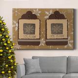 The Holiday Aisle® Tags Premium Gallery Wrapped Canvas - Ready To Hang Metal in Blue/Green/Red | 48 H x 32 W x 1 D in | Wayfair