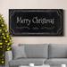 The Holiday Aisle® Merry Christmas Premium Gallery Wrapped Canvas - Ready To Hang Canvas, Solid Wood in Blue | 16 H x 8 W x 1 D in | Wayfair