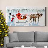 The Holiday Aisle® Santa's Snowmen Collection D Premium Gallery Wrapped Canvas - Ready To Hang Canvas, in White | 16 H x 8 W x 1 D in | Wayfair
