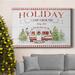 The Holiday Aisle® Holiday Campground Premium Gallery Wrapped Canvas - Ready To Hang Metal in Blue/Green/Red | 60 H x 40 W x 1 D in | Wayfair
