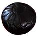 Dakota Fields Handmade Moroccan Leather Round Pouf Ottoman Large Aviles in Black | 17 H x 22 W x 22 D in | Wayfair DD7D818D9FEC47BDBA6EB0CA40454B91