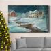 The Holiday Aisle® Winter Serenity Premium Gallery Wrapped Canvas - Ready To Hang Canvas, Solid Wood in Blue/Green/Red | 12 H x 8 W x 1 D in | Wayfair