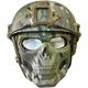 PJ Tactical Fast Helmet with Adjustable Airsoft Mask Skull Full Face MaskSuitable For Airsoft Paintball, Halloween, Role-Playing, Costume Parties And Movie Props