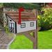 Amish Mailbox, Handmade, Barn Style Mailbox in Black | 12 H x 14 W x 21 D in | Wayfair 132A0