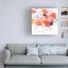 Red Barrel Studio® Brighten the Day by Sheila Golden - Wrapped Canvas Graphic Art Canvas, Wood in Pink/Red/White | 18 H x 18 W x 2 D in | Wayfair