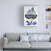Red Barrel Studio® Sea Flower V by Chariklia Zarris - Wrapped Canvas Graphic Art Canvas, Wood in Blue/Indigo | 24 H x 18 W x 2 D in | Wayfair