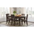 Lark Manor™ Aashma Extendable Pine Solid Wood Dining Set Wood in Brown | 30 H in | Wayfair 76F826F455654CA6B4CADA40001BCEB4