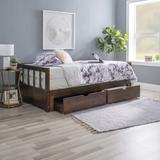 Crespo Twin 2 Drawer Solid Wood Daybed w/ Trundle by Isabelle & Max™ Metal in Gray | 26.25 H x 77.75 W x 43.5 D in | Wayfair