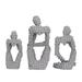 Ivy Bronx 3 Piece Fiorelli Polystone Sculpture Set Stone, Metal in Gray | 12.9 H x 6.15 W x 6.15 D in | Wayfair 06755B3A09F444168CAE180B99B0139A