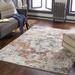 Blue/Orange 94 x 60 x 0.43 in Area Rug - Trent Austin Design® Maiden Lane Oriental Ivory/Blue/Rust Area Rug | 94 H x 60 W x 0.43 D in | Wayfair