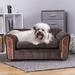 Tucker Murphy Pet™ Katonah VIP Dog Sofa Polyester/Memory Foam in Brown | 12 H x 28 W x 20 D in | Wayfair 6673FD45038E45148BAC8EE6D3ADC53D