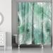 The Twillery Co.® Perine Abstract Single Shower Curtain Polyester in Green/Blue | 74 H x 71 W in | Wayfair E503B7E631F04F48BCF071CA49E0A9A8