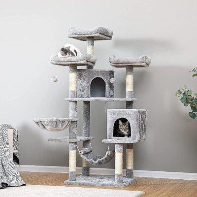 60 Cat Tree House with Sisal Scratching Posts