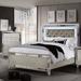 Briscoe Transitional Silver Wood LED 2-Piece Panel Bed and Chest Set by Furniture of America