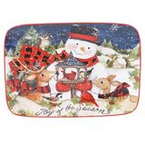 Certified International Magic Of Christmas Snowman Rectangular Platter