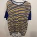 Lularoe Tops | Lularoe Irma Tunic Top Size Small | Color: Blue/Gold | Size: S