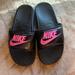 Nike Shoes | Nike Slides-New- Size-5 | Color: Black/Pink | Size: 5