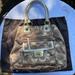 Coach Bags | Coach Hamptons Signature Lurex Turnlock Tote F15691 | Color: Brown/Gold | Size: Os