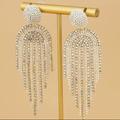 Free People Jewelry | Crystal Cz Gold Drop Earrings | Color: Gold | Size: Os