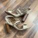 Kate Spade Shoes | Kate Spade High Block Heels Bow Sandals Size 8 | Color: Cream | Size: 8