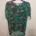 Lularoe Tops | Lularoe Irma Tunic Top Size Xs | Color: Green/Pink | Size: Xs