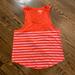 J. Crew Tops | J. Crew Weekend Cotton Racerback Sleevelesst-Shirt. Orange W Pink Stripes. Med | Color: Orange/Pink | Size: M