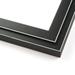 16x16 Black Two-Step Wood Frame w/ a White Accent - 'Pinstripe' Thin -