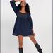 Free People Dresses | Free People This Is Everything Babydoll Tie Smocked Denim Mini Dress | Color: Blue | Size: Various
