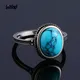 Bague turquoise narnaturelle en argent regardé 925 pour hommes et femmes bague en pierre rétro