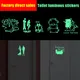 Autocollants muraux fluorescents animaux de dessin animé pour toilettes salle de bains porte