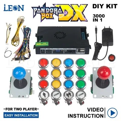 Boîte Pandora Dx 3000 en 1 Kit de bricolage pour Machine d'arcade à 2 joueurs