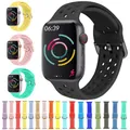 Bracelet Sport en Silicone pour Apple Watch 44mm 42mm 40mm 38mm iWatch pour Apple watch série