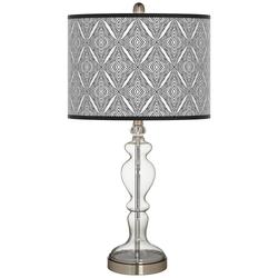 Moroccan Diamonds II Giclee Apothecary Clear Glass Table Lamp