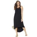Plus Size Women's Margarita High Low Cover Up Dress by Swimsuits For All in Black (Size 26/28)