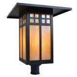 Arroyo Craftsman Glasgow 18 Inch Tall 1 Light Outdoor Post Lamp - GP-18-GW-BK