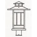 Arroyo Craftsman Kennebec 16 Inch Tall 1 Light Outdoor Post Lamp - KP-12-AM-BK