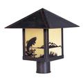 Arroyo Craftsman Timber Ridge 10 Inch Tall 1 Light Outdoor Post Lamp - TRP-9PT-OF-RC