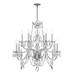 Crystorama Traditional Crystal 31 Inch 12 Light Chandelier - 1135-CH-CL-SAQ