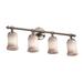 Justice Design Group Veneto Luce 30 Inch 4 Light Bath Vanity Light - GLA-8524-16-WTFR-NCKL