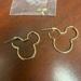 Disney Accessories | Disney Mickey Mouse Earrings. | Color: Gold | Size: 1 1/4 Inches