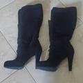 Gucci Shoes | Gucci Boots 8 1/2 Black Suede High Heel Boot | Color: Black | Size: 8.5