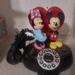 Disney Accents | Mickey & Minnie Animated Corded Talking Telephone Valentines Heart Disney Phone | Color: Blue/Gray | Size: Os