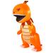 Costway 8 Feet Halloween Inflatable Pumpkin Head Dinosaur with LED Lights and 4 Stakes